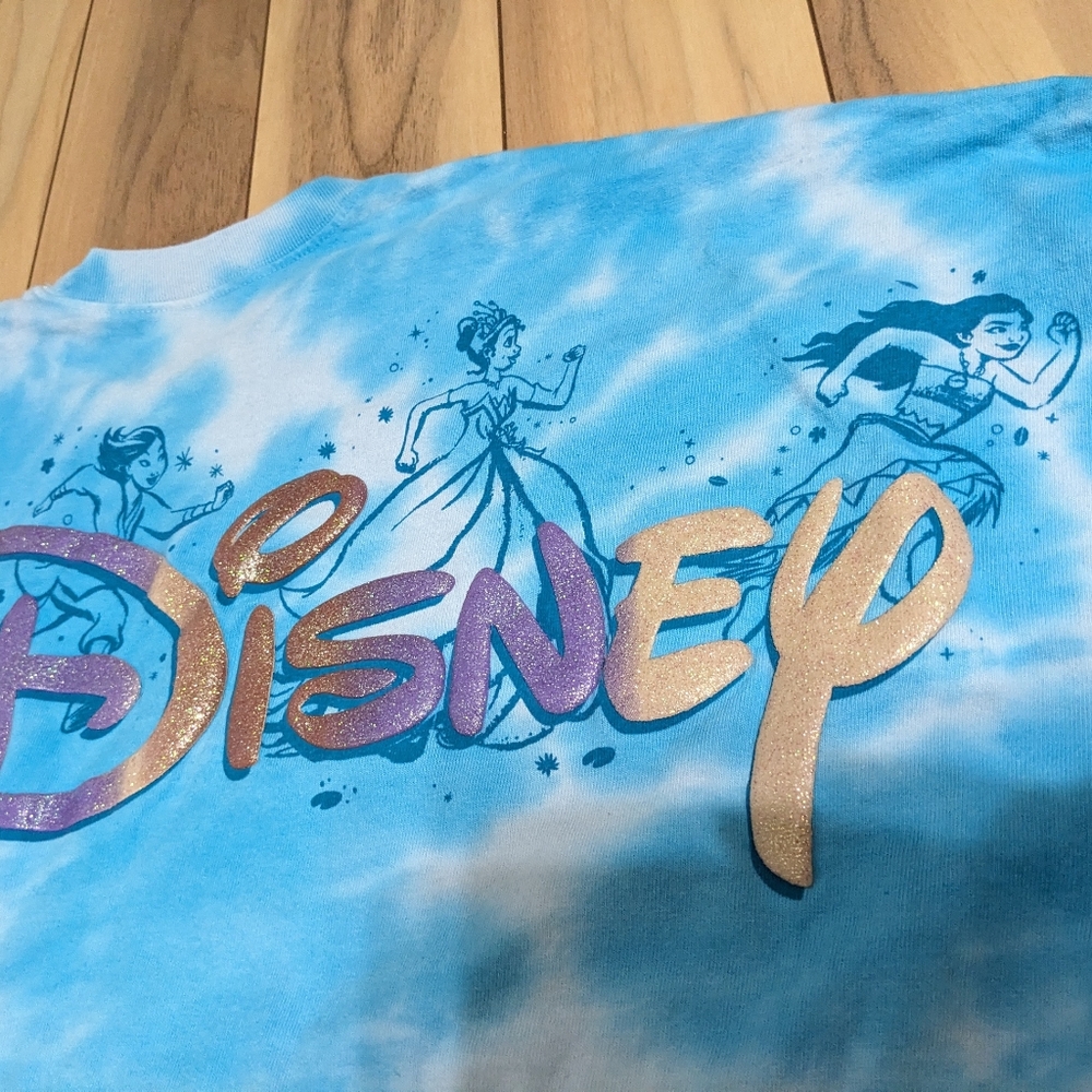 EUC! Run Disney 2022 Princess Marathon Weekend Spirit Jersey Blue Tie Dye Size L - Picture 4 of 16
